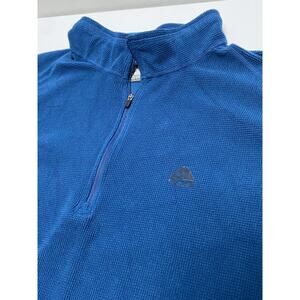 Nike ACG Sweater Pullover Mens XL Blue Fleece Thermal 1/4 Zip Y2k Knit Vintage